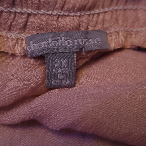 Charlotte Russe pink bohemian white lace blouse 2X - Picture 7 of 8